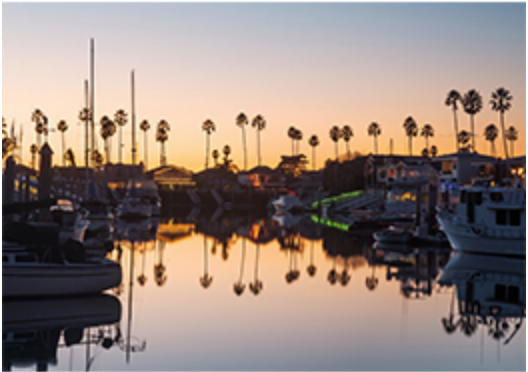 boats parked in an inlet